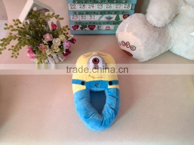 Hot selling despicable me slippers/3D eyes minion slippers and shoes