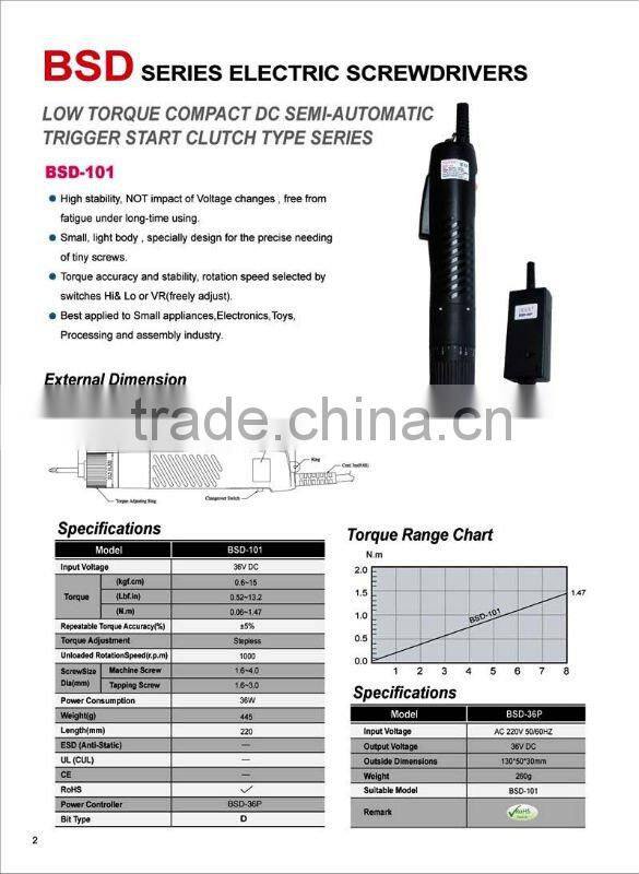 Adjustable Torque Semi-Automatic Electric Screwdriver (power tool,drill)