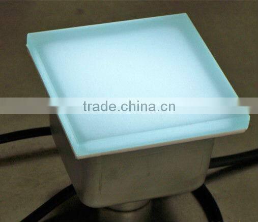 CE RoHS 3 years warranty waterproof ip67 garden decoration RGB outdoor glass led paver light