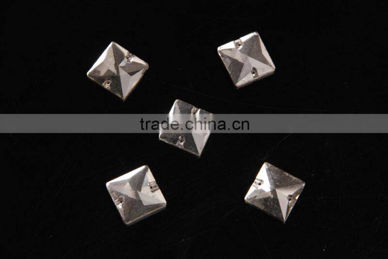 machine cut glass crystal sew on stones for dress making