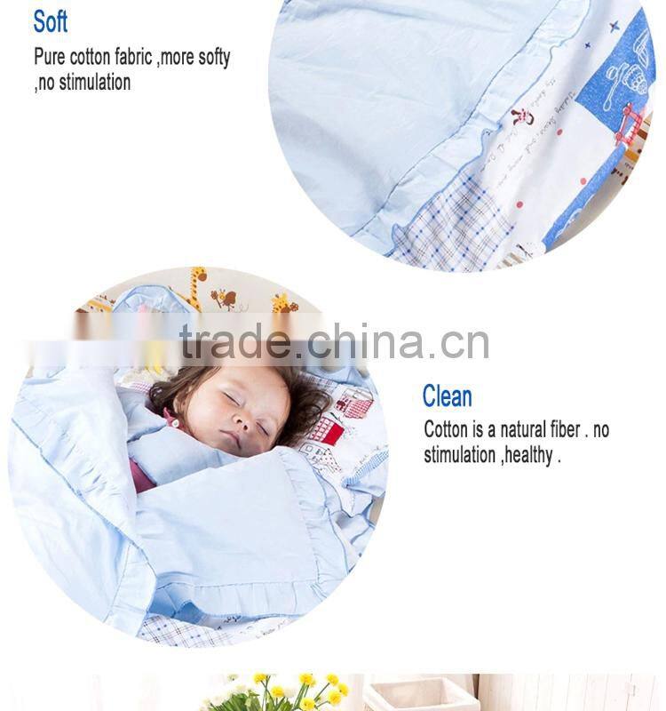 100% cotton Infant Kindergarten anti kicking sleeping bag quilt for four seasons detachable and washable pink teddy bear