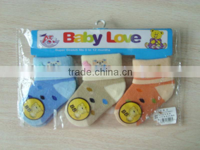 Cute cotton newborn 100 cotton baby socks