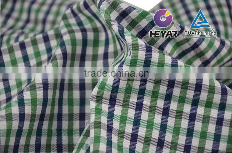clolor yarn fabric plaid 100% cotton shirt fabric