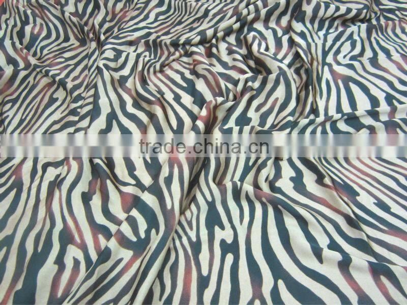 100 Polyester designer fabric digital printed chiffon fabric for women dress fabric