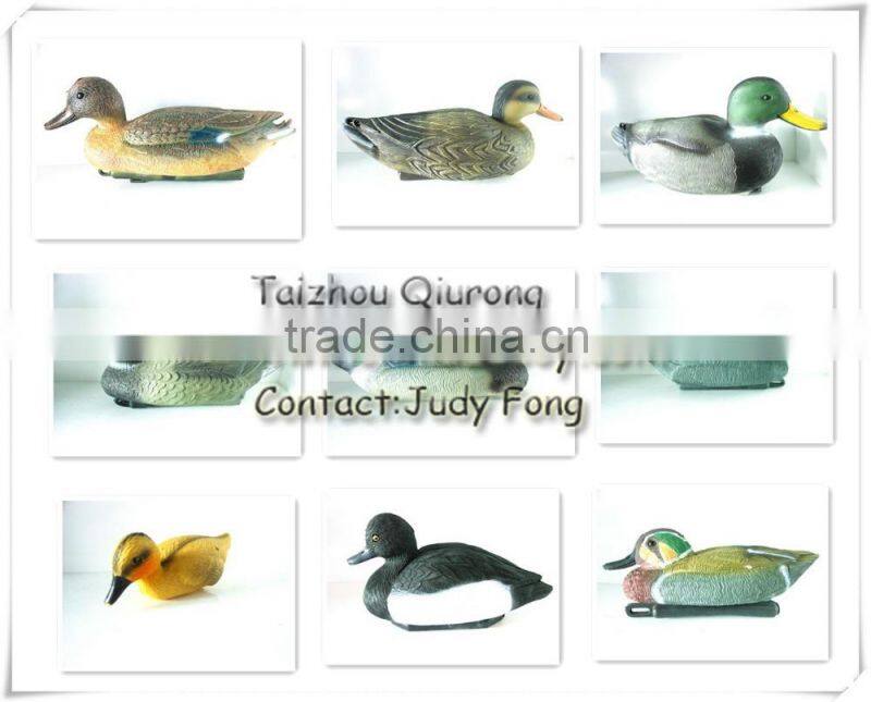 Plastic flocked floating hunting duck