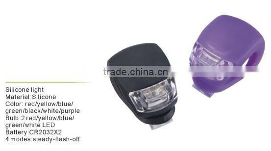 high brightness cycle warning bike light mini silicone led bicycle light