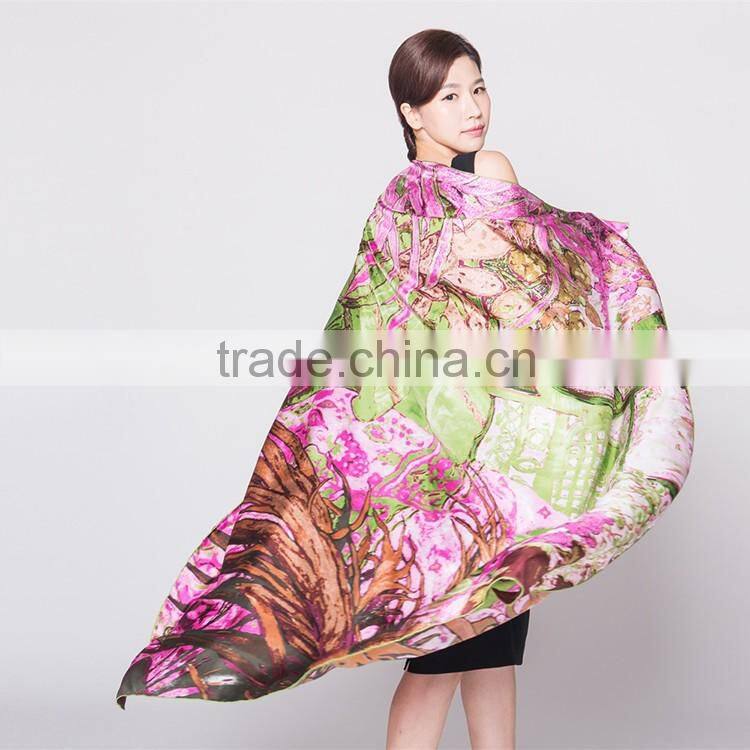 OEM 100% Silk Chiffon Scarf