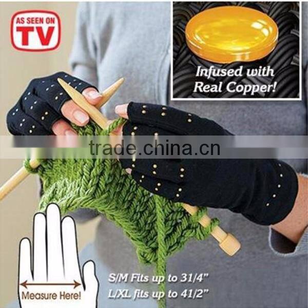 China Supplier Wholesale Copper Compression Gloves for Arthritis Recovery