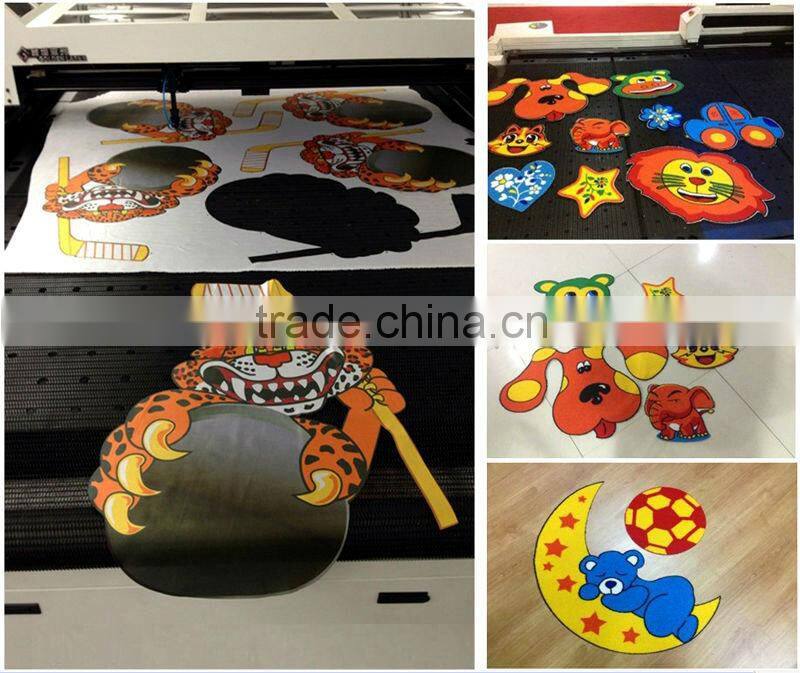 sublimated dye textile cutter / laser cutting digital printing fabrics
