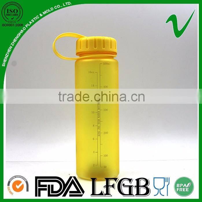 Tritan PCTG joyshaker cylinder clear empty 500ml plastic water bottle