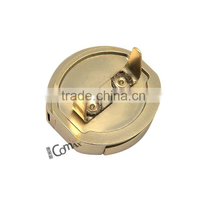 Fashion Round Push Lock Gold Metal Lock For Handbags