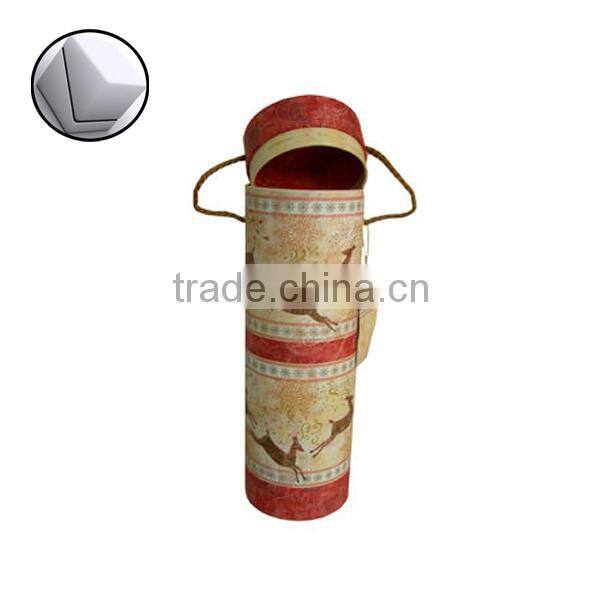 customized round tube box with rope handles