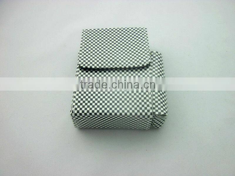 black & white stripes design print pu leather cigarette case cigarette holder leather pouch for cigarette pack