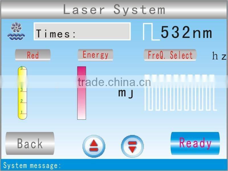 Q switch laser machine, nd yag treatment head 1064nm 532nm machine