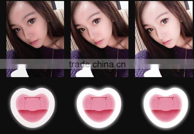 Selfie Ring Light LED Fill Light 3W Cellphone Photo Spot Light 23 LED Charging Portable Selfie Flashlight With Makeup Mirror