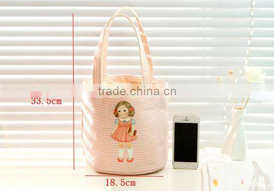 China factory direct wholesale fancy canvas warmer lunch tote bag with inner bag