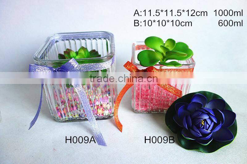 1000,600ml fashion clear glass vase