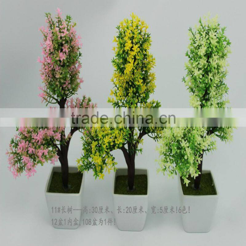 Lovely shaped plastic bonsai for decoration