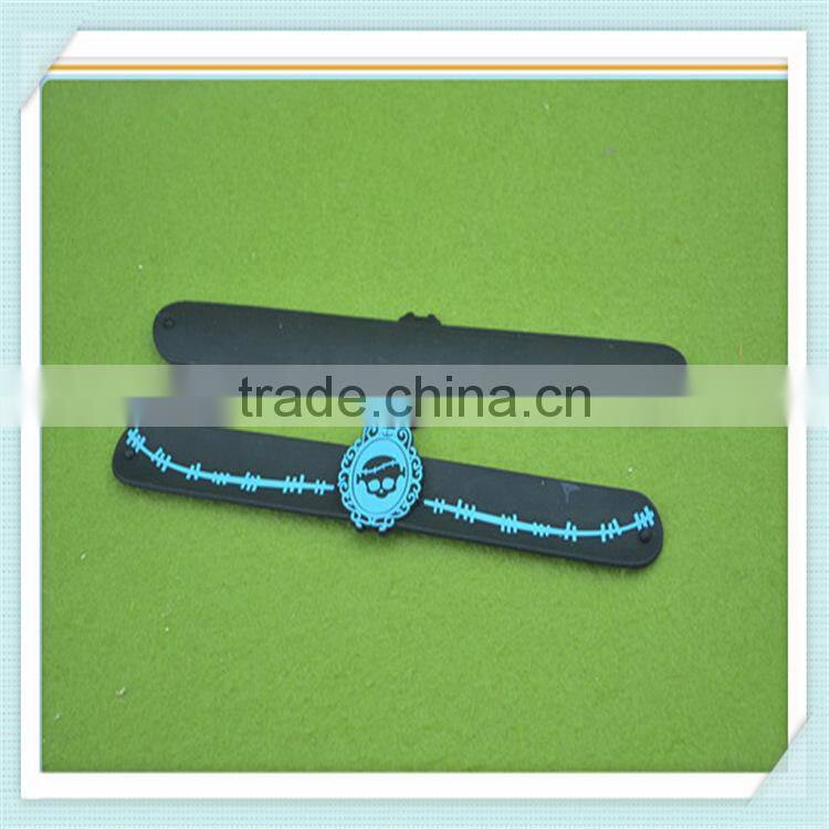 Kids silicone rubber slap charm with animal bracelets