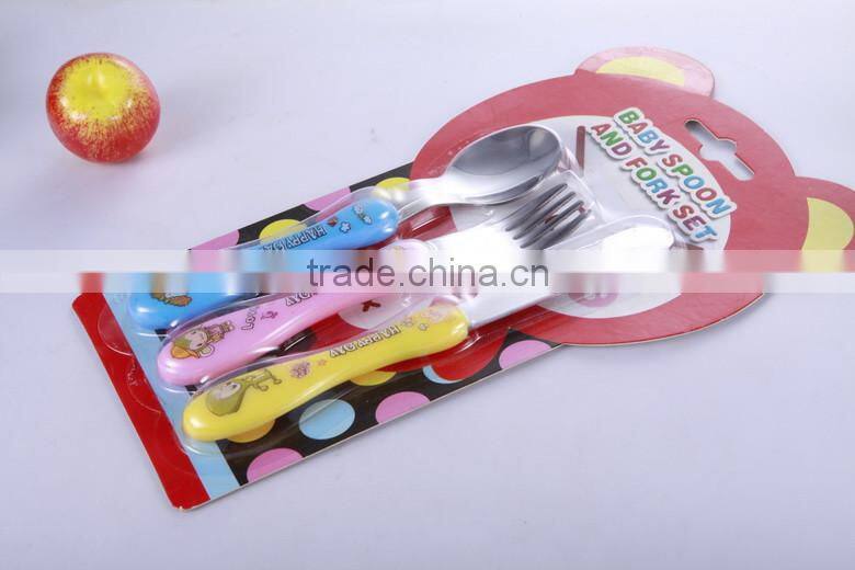 Kids Tableware Knife Fork Spoon Travel Cutlery Set