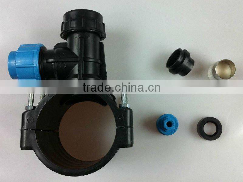 PVC pipe saddle clamps