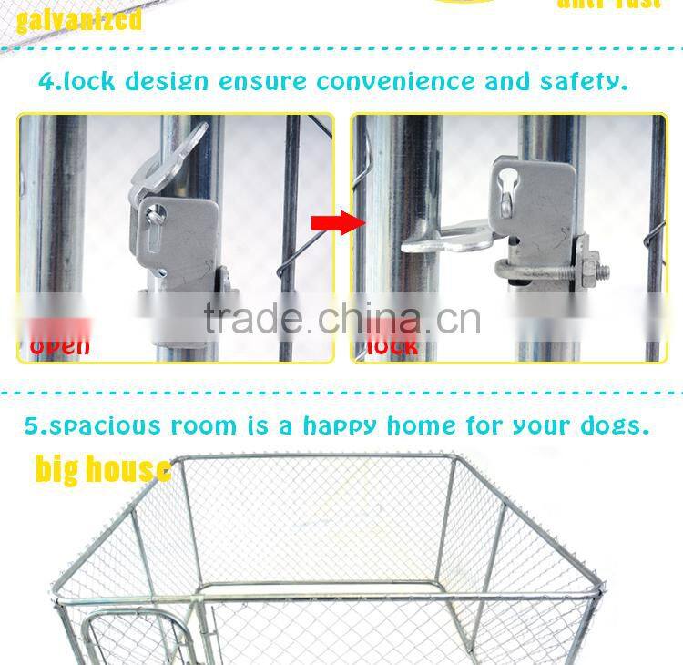10x10x6 foot classic galvanized large outdoor dog fence dog kennel