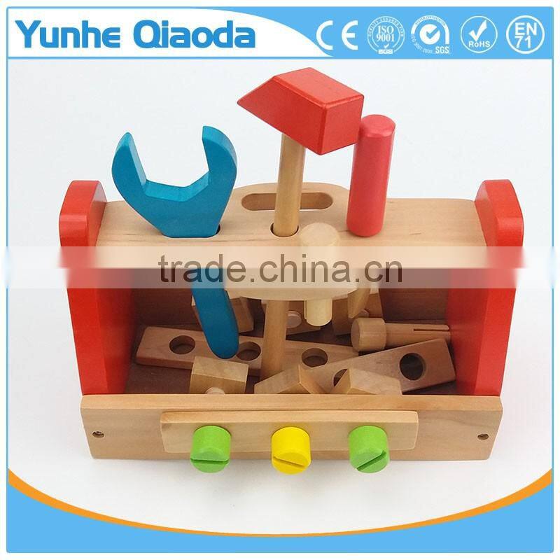 Take-Along Tool Kit Wooden Construction Toy (24 pcs)wooden toolbox play set