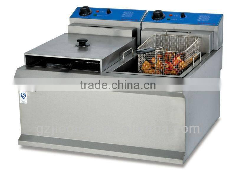 industrial electric double basket deep fat fryer machine