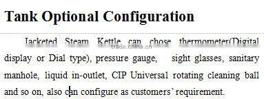 Jacketed Steam Kettle with ss304 ss316