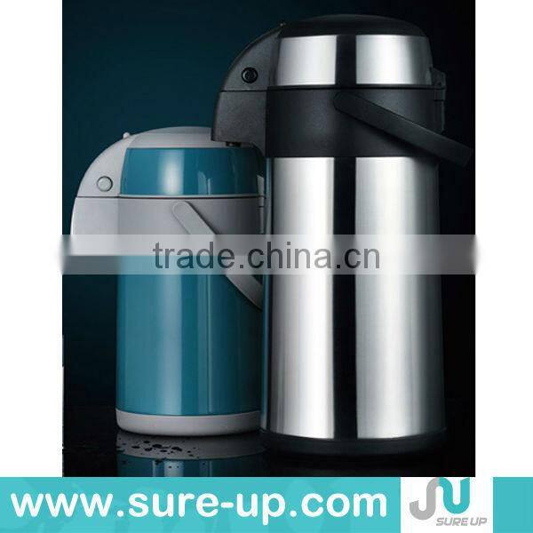 Double wall thermal stainless steel air pressure coffee tea pot
