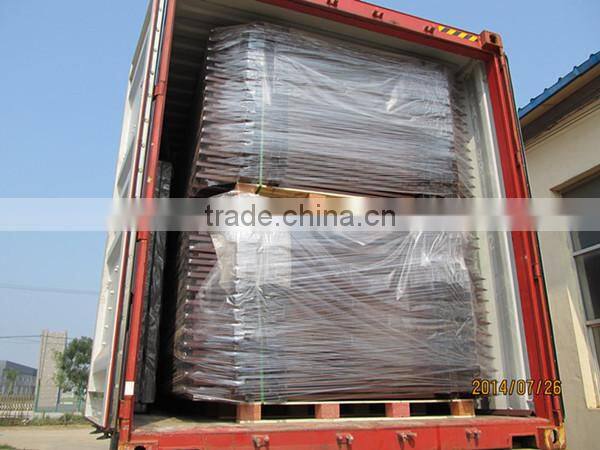 2014 hot sale powder coated square tube iron fence