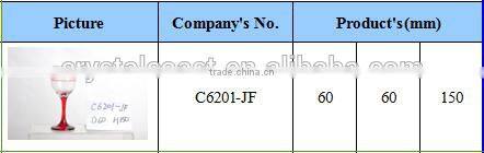 champagne glass red wine glass water glass with red and strips stem decoration