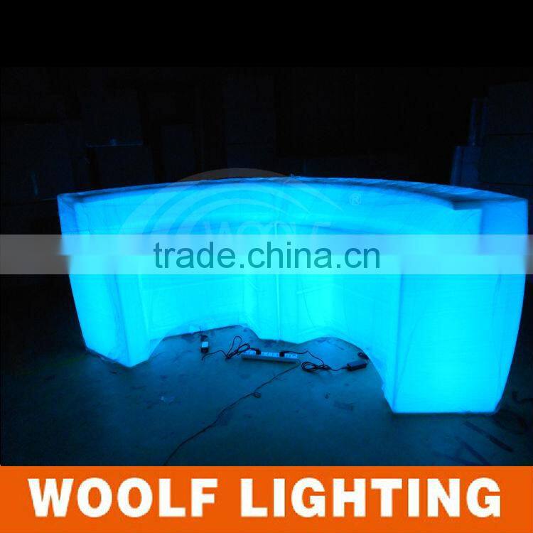 waterproof glowing PE KTV wine table led bar counter