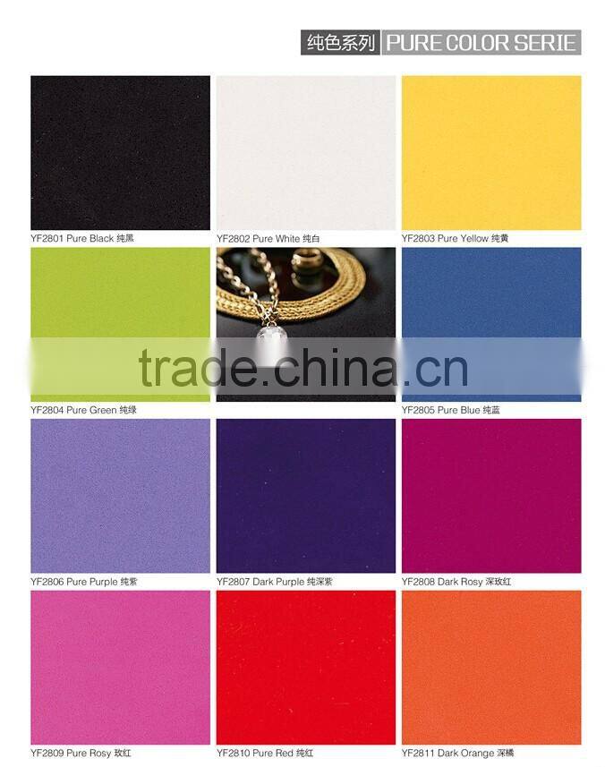 Artificial crystal black quartz stone big slabs for sale