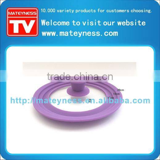 Multi size silicone glass pot lid