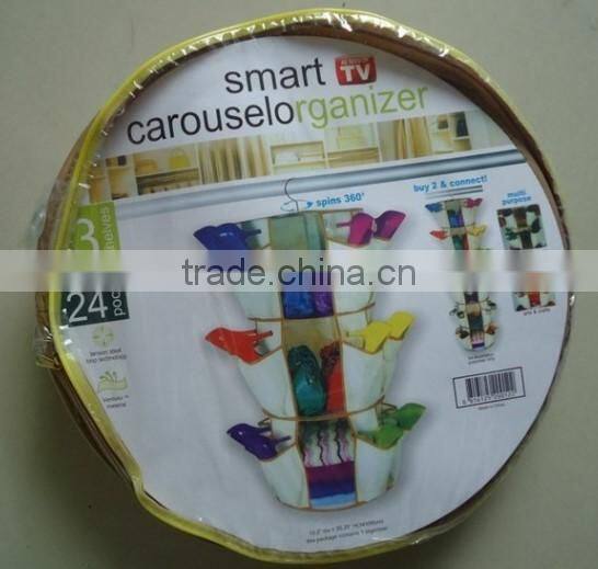 Multipocket hanging container Smart Carousel Organizer