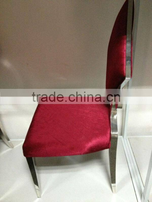 Diamond stainless steel dining chair