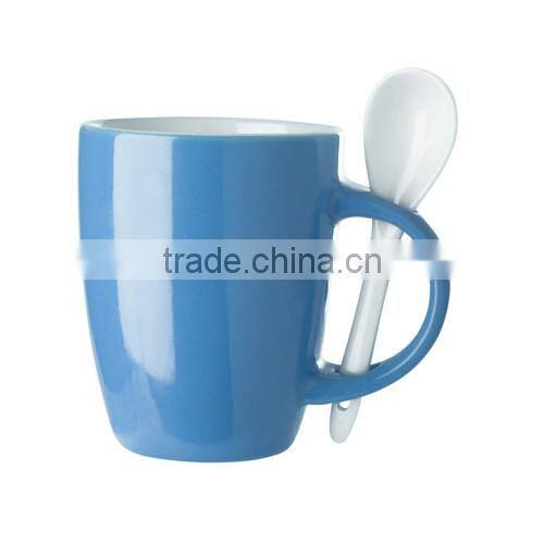 ceramic mug with spoon 260ml