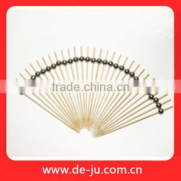 Silvery Bead Bamboo Bead Skewers Bamboo Bead Picks