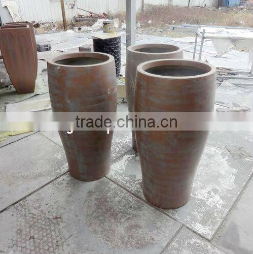 FO-286 Tall Tapered Fiberglass Planter for Garden Decor