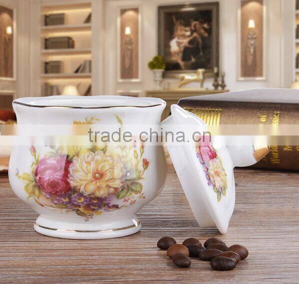 grace porcelain tea set Promotion Porcelain 13pcs Tea Pot Set With Stand