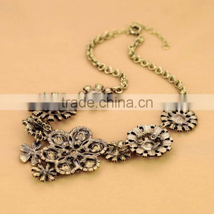 New design handmade women fashion alloy jewelry necklace