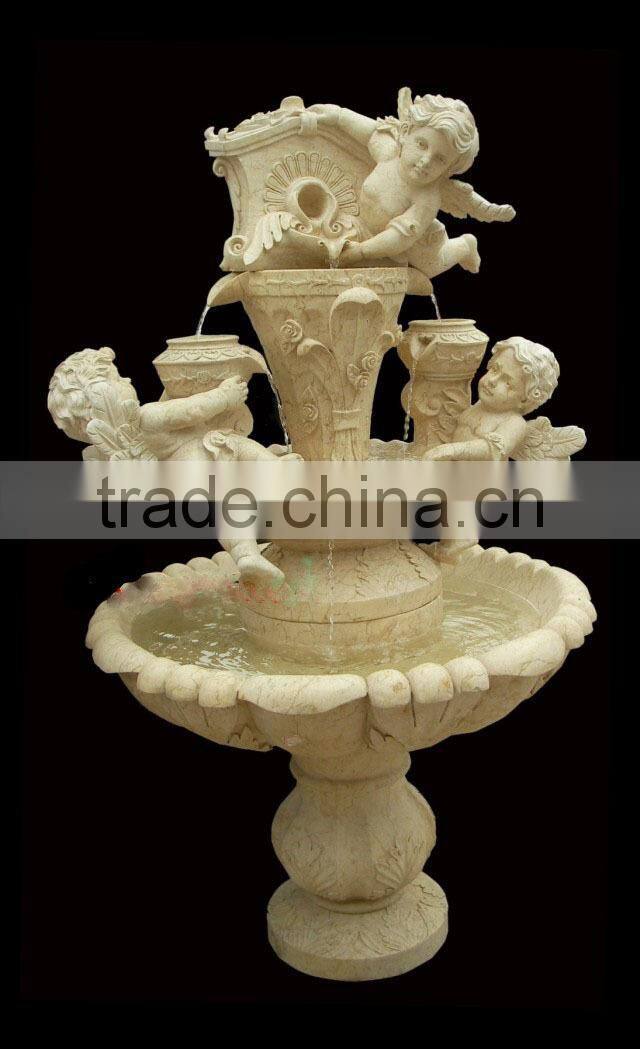 Natural stone carving garden fountain
