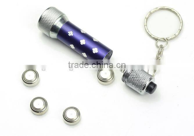 LED Flashlight Torch Zinc Alloy keychain/Mini outdoors Torch