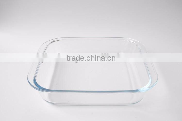 3.5L large transparent heat resistant microwave oven glass plate for baking