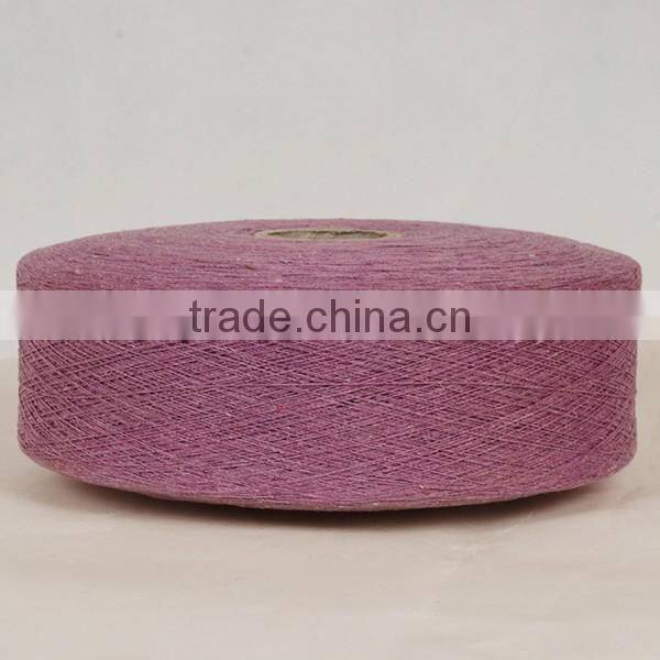 Recycled glove yarn poly cotton blended yarn Ne16 dyed and raw white for knitting