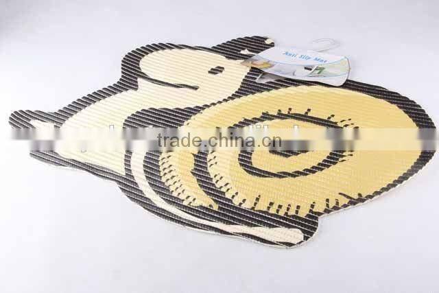 Snail shaped printed EVA anti slip bathroom mat