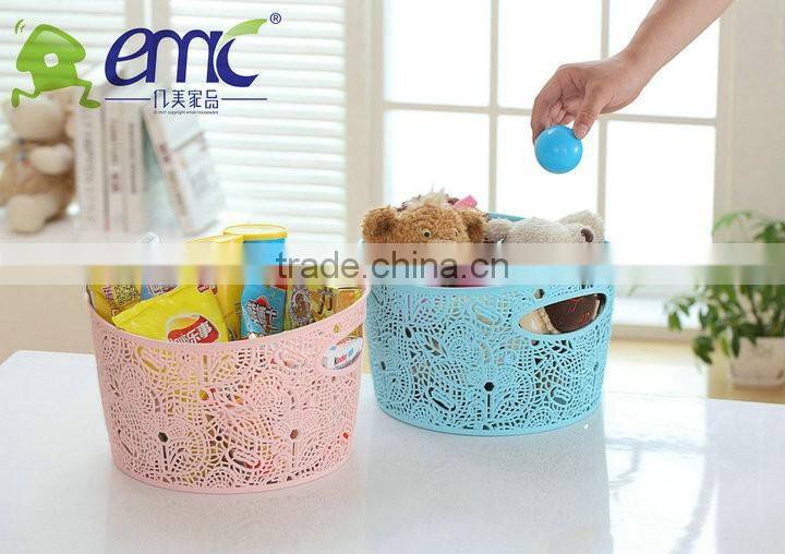 New hot selling lace hollow plastic storage basket (small)
