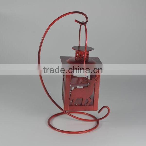 Mini christmas lantern with metal stand
