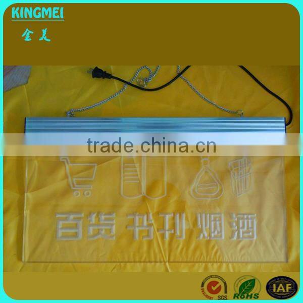 Crystal lighting box frame,shop hanging led crystal light box sign